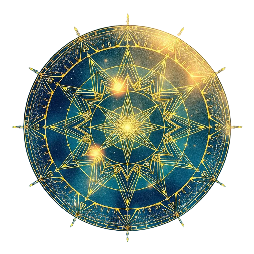 Mandala dorado del Mapa del Alma